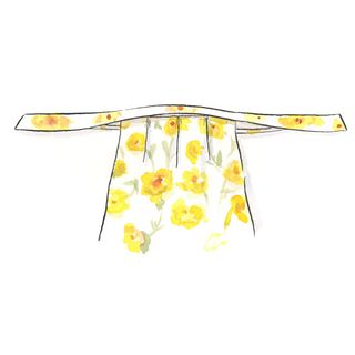 floral designed apron making