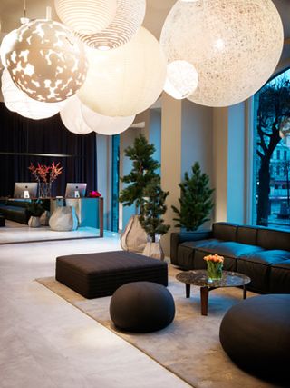 Nobis Hotel, Stockholm sitting area with chandelier