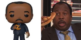 Leslie David Baker as Stanley with a pretzel on The Office