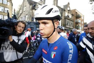 Italy's Samuele Battistella was awarded the 2019 U23 road race world champion's title after race winner Nils Eekhoff of the Netherlands was relegated for having drafted behind his team car