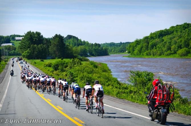 Field speeds by the La Chaudiere River at the start