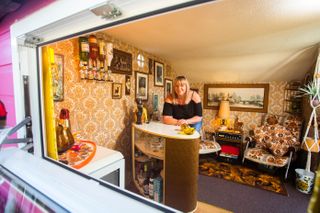 Cuprinol Shed of the Year finalist, Unexpected Category, Louise Mayoh (Devon) with The Retro Retreat