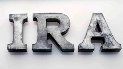 Picture of IRA letters in bold and gray