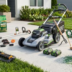 AI generated hero image showing best Amazon Prime Day lawn care deals