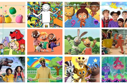 Sky kids channel, children's cartoon grid