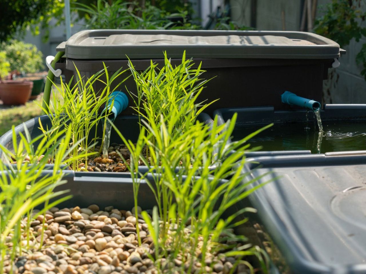 Aquaponic System Filtering Water