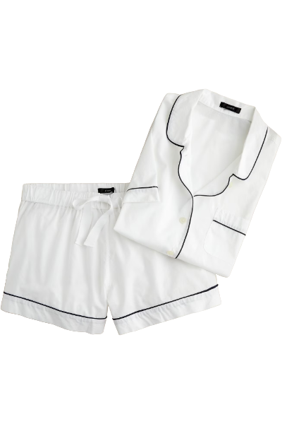 J.Crew, End-On-End Cotton Pajama Short Set