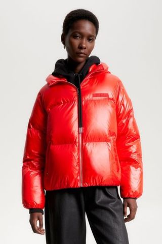 Tommy Hilfiger Red New York Gloss Puffer Jacket
