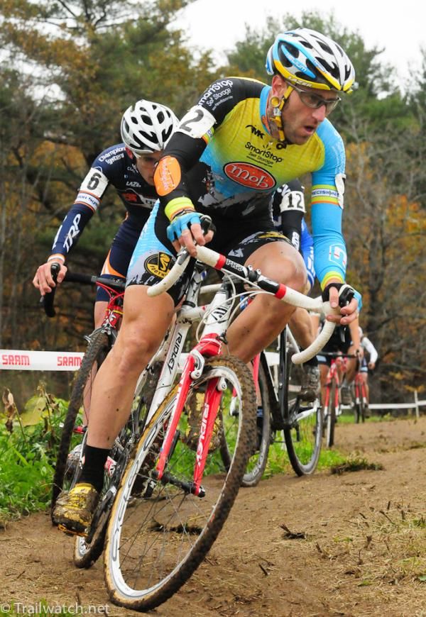 Adam Myerson (Smartstop-Mock Orange) rounding one of the tight turns
