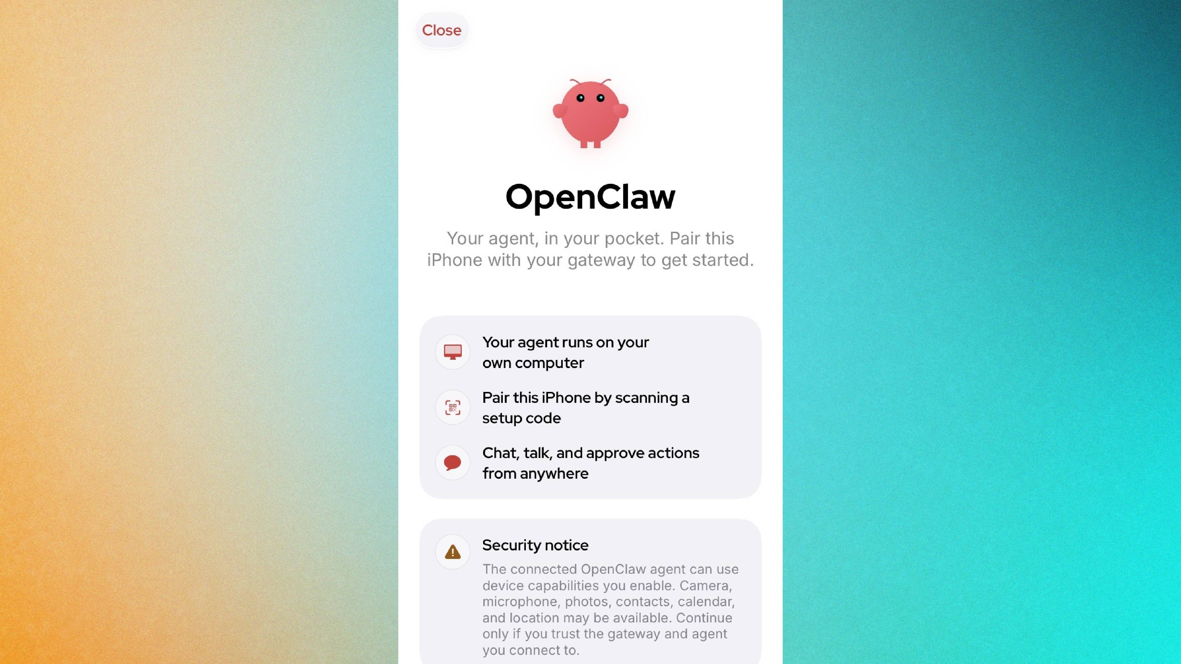 OpenClaw on screen instructions