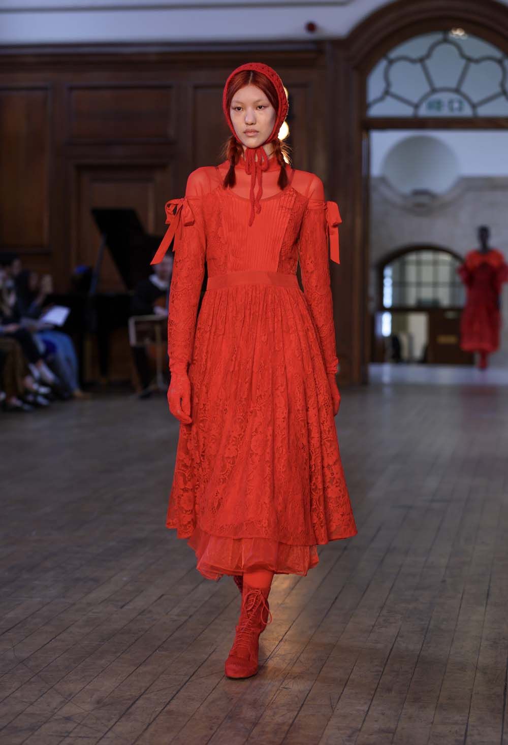 on the runway at London Fashion Week AW23