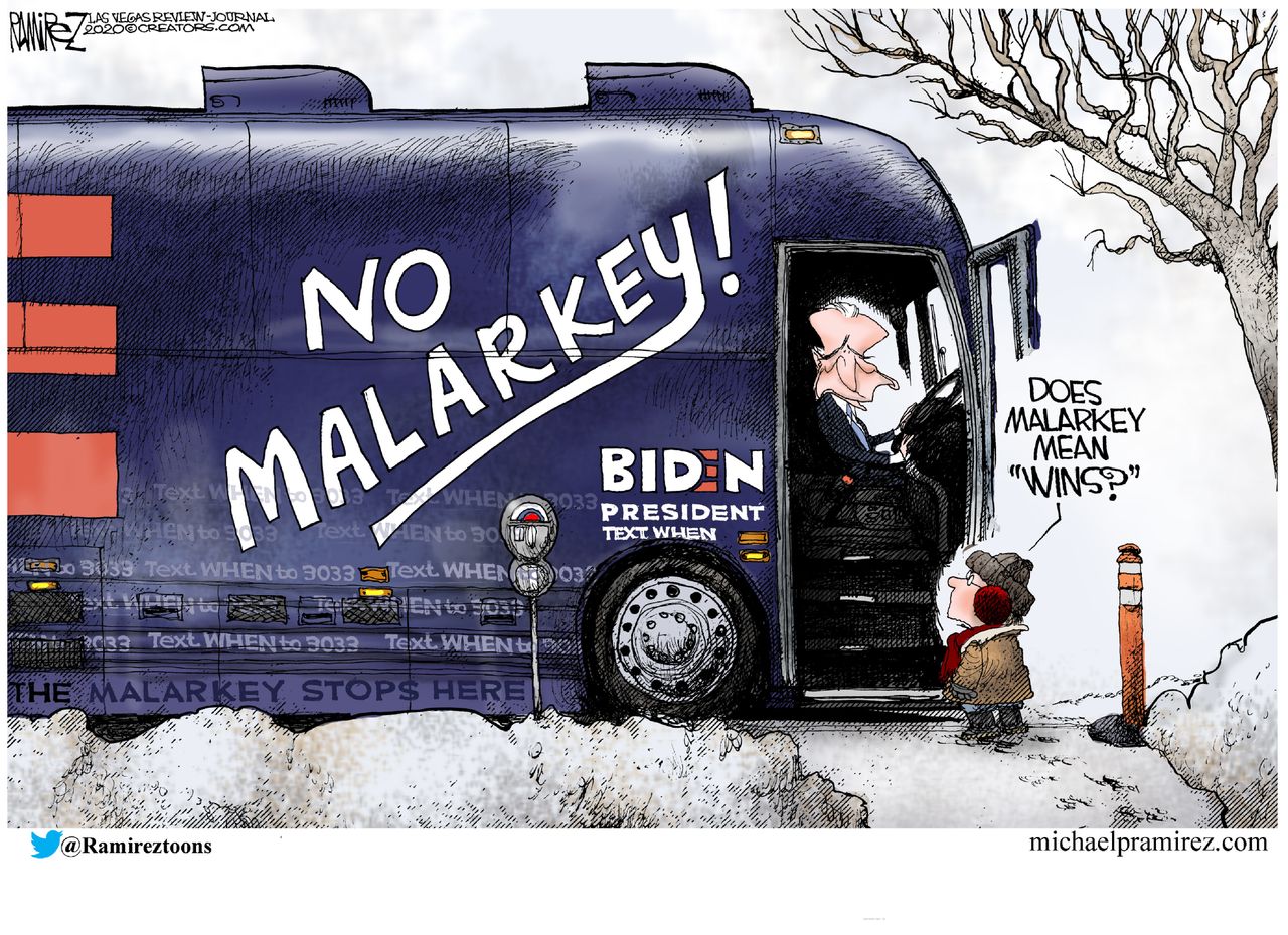 Political Cartoon U.S. Joe Biden Democrats primaries voters winning