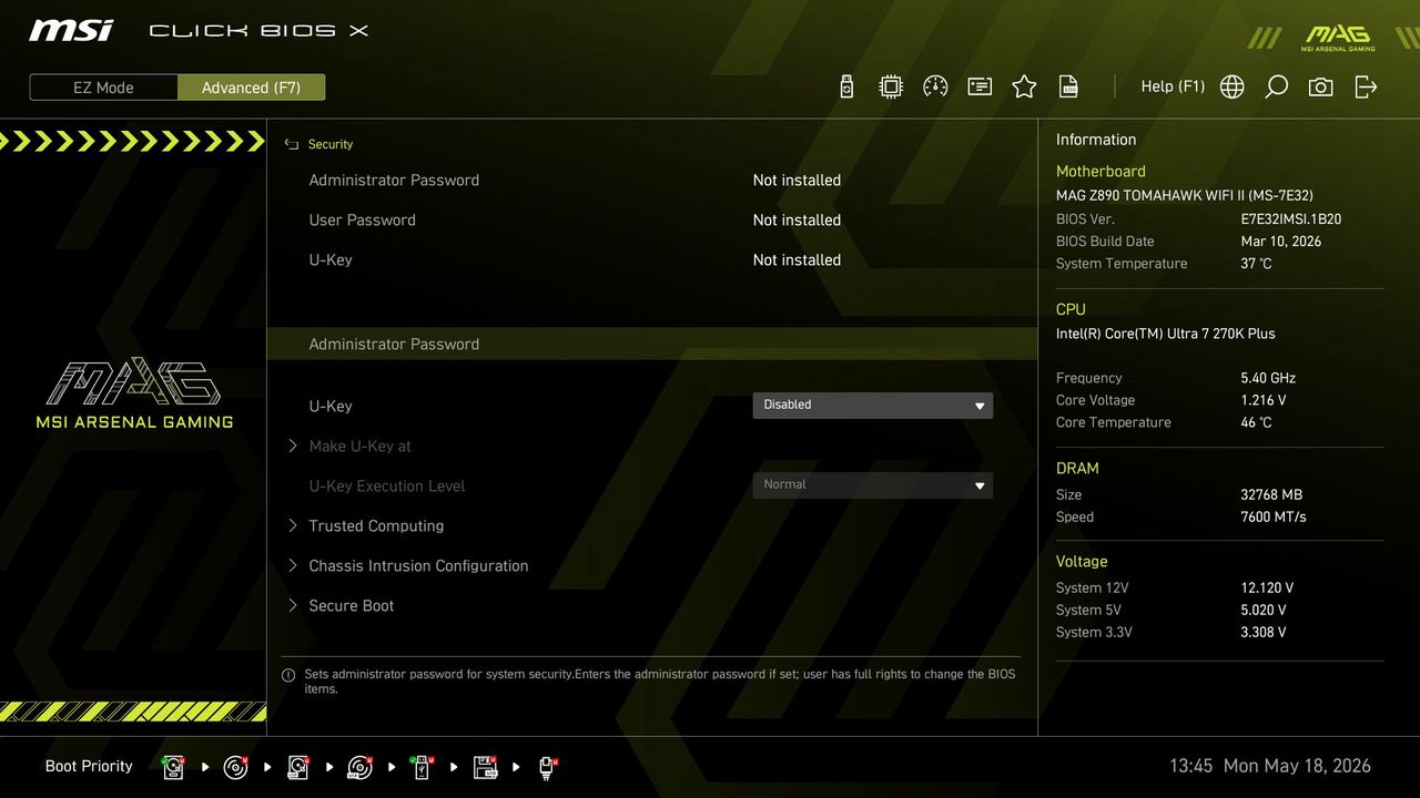 MSI MAG Z890 Tomahawk Wifi II