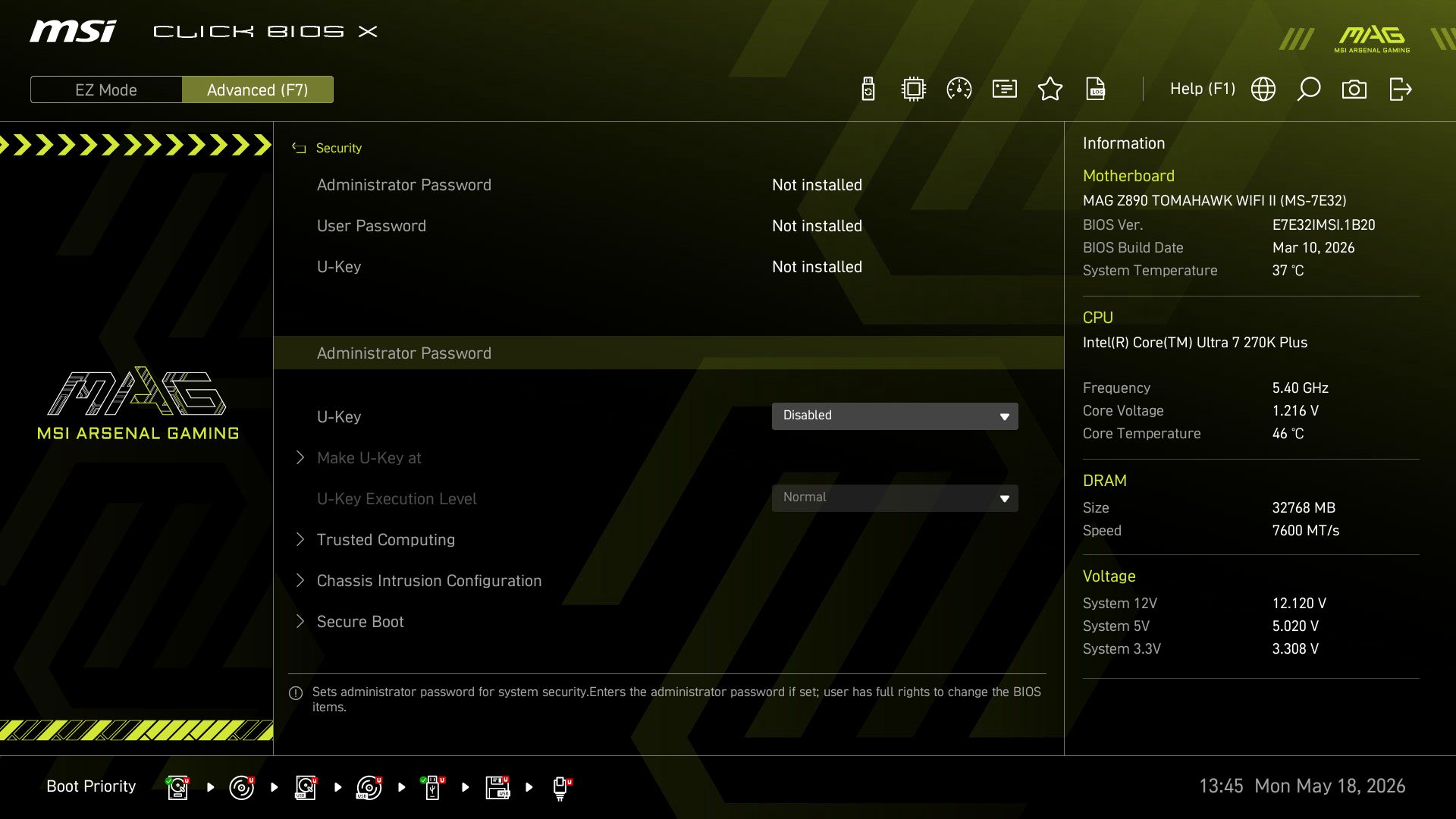 MSI MAG Z890 Tomahawk Wifi II