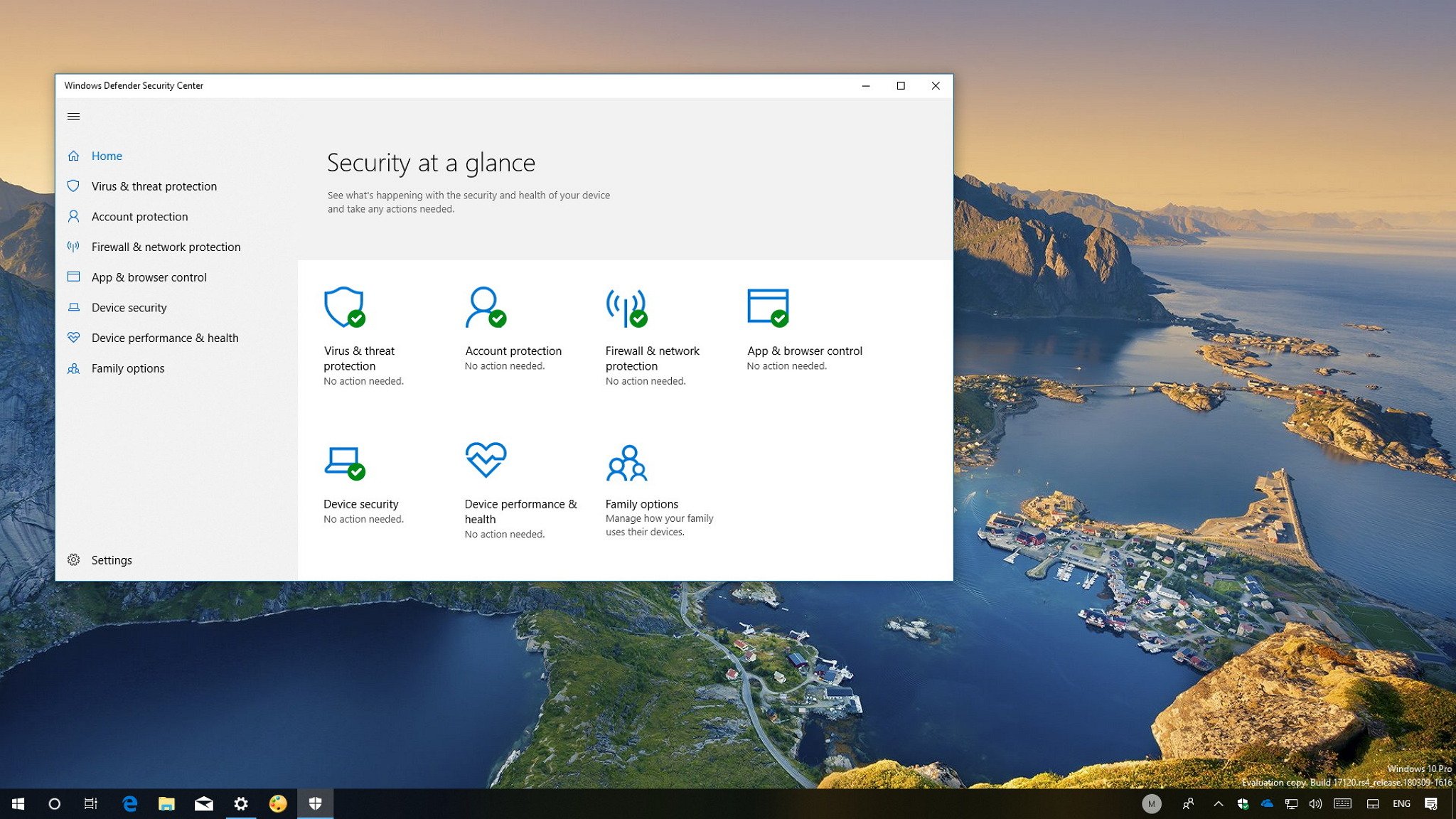 Windows Defender-Sicherheitscenter