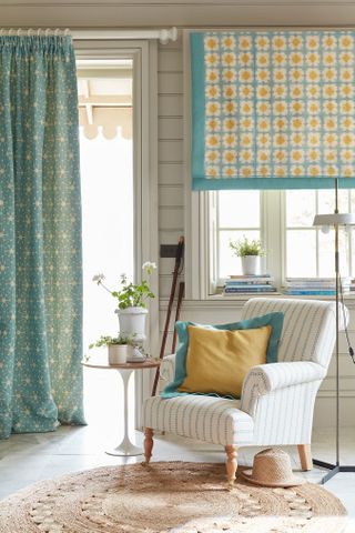 Roman blind in a living space by Vanessa Arbuthnott