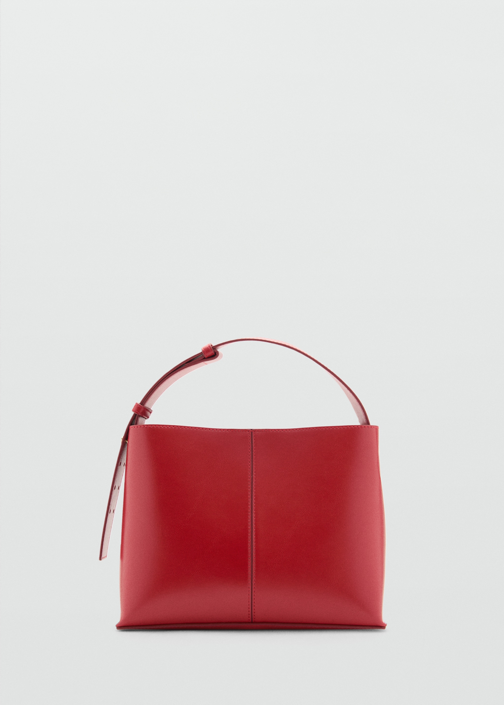 zara, Red Leather Mini Bucket Bag