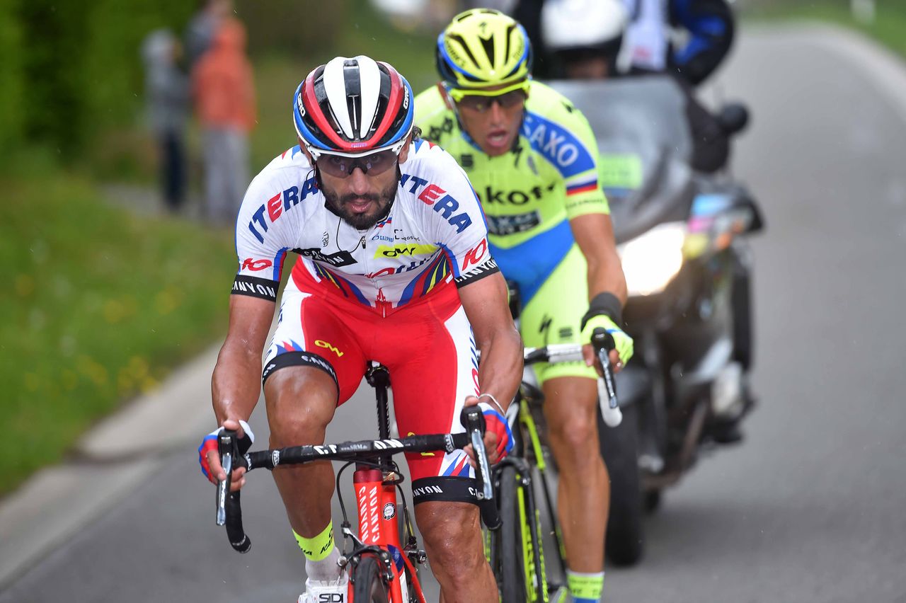 Giampaolo Caruso (Katusha) and Roman Kreuziger (Tinkoff-Saxo)