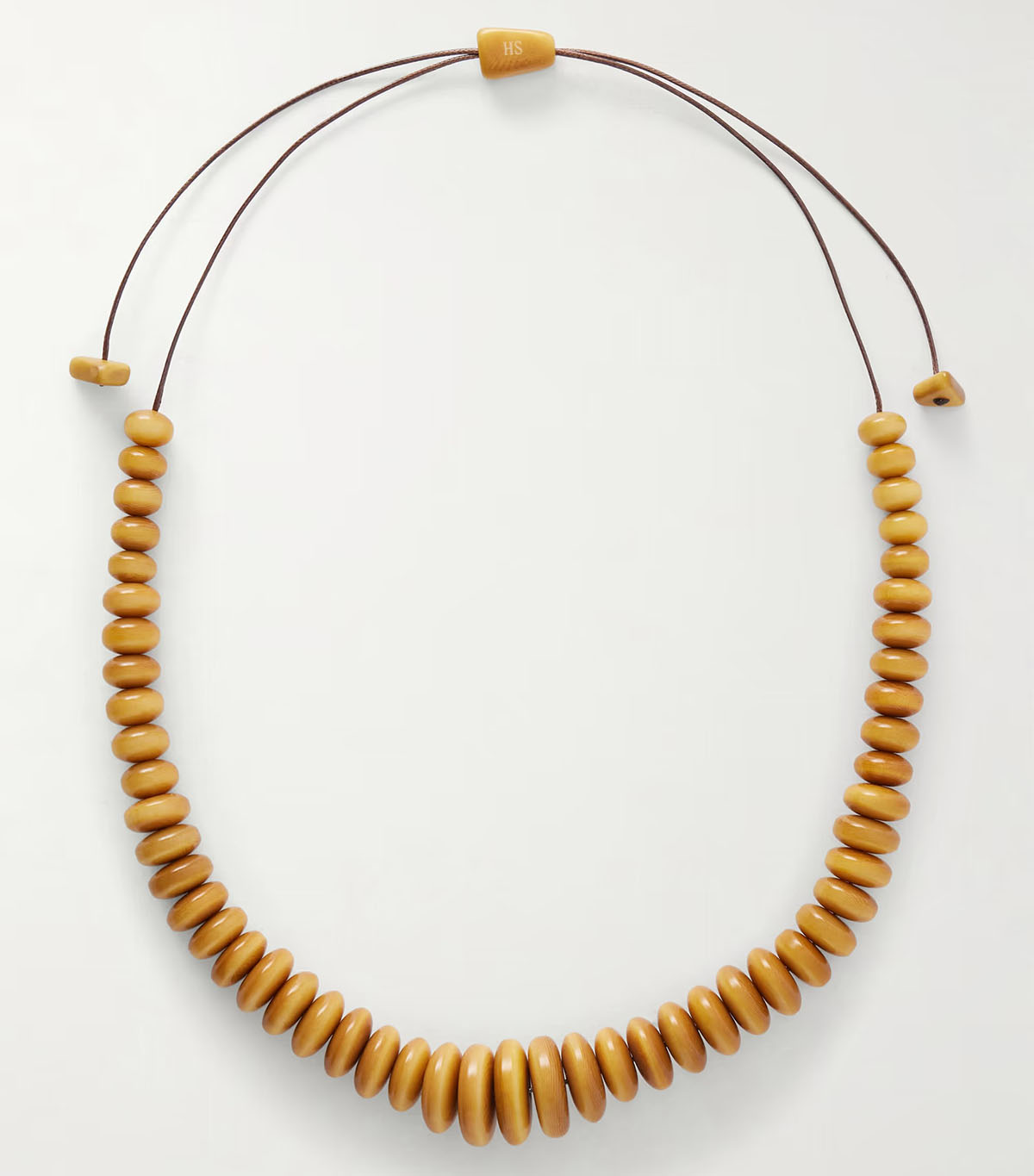 HUNTING SEASON, The Loop Beaded Tagua and Leather Necklace