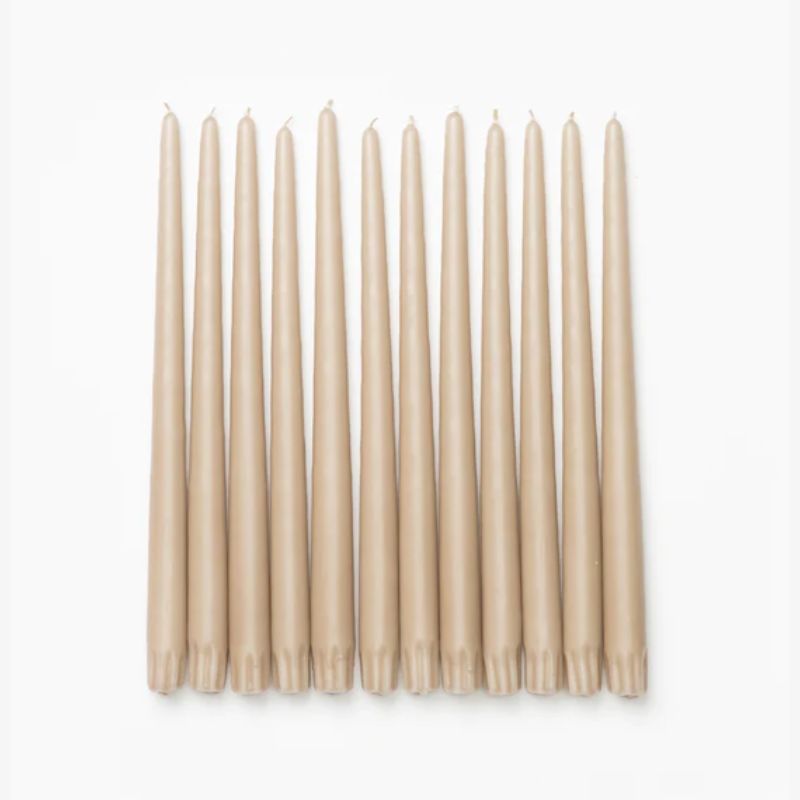 beige taper candles