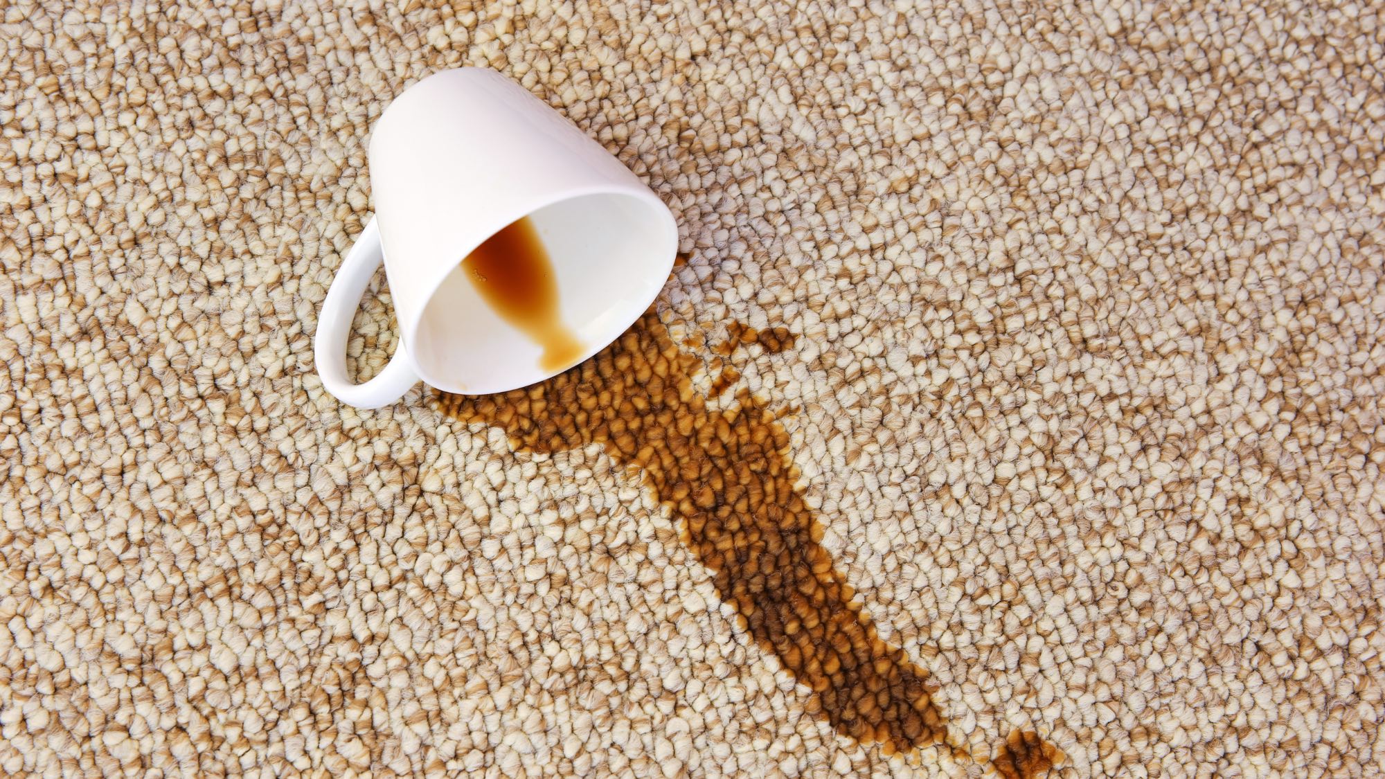 Coffee stain on carpet
