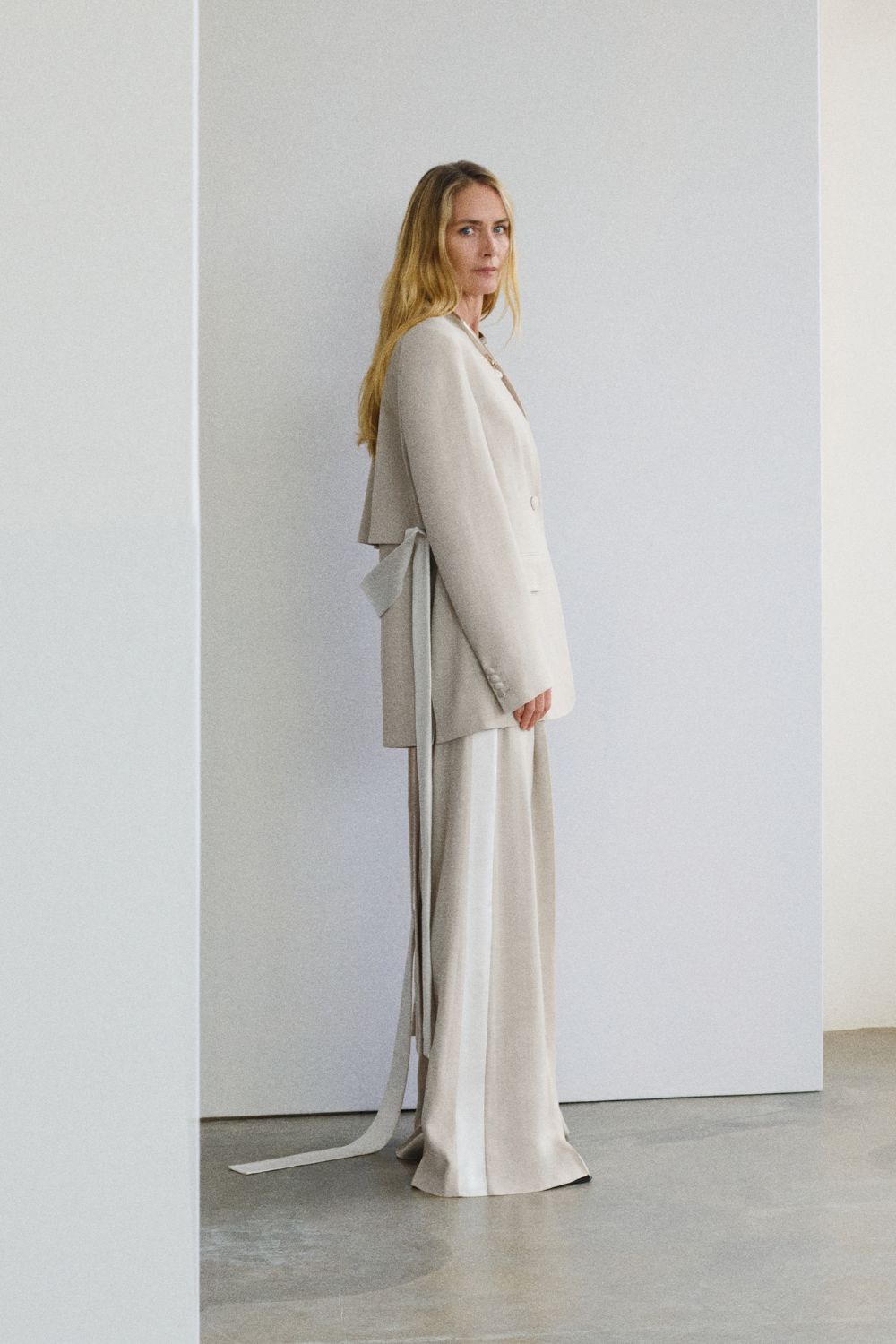 a model wearing clothes from roksanda x &other stories collection
