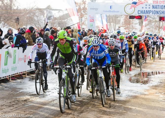 Ryan Trebon (Cannondale) take the hole shot