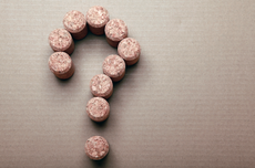 Corks in a question mark