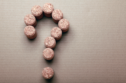 Corks in a question mark