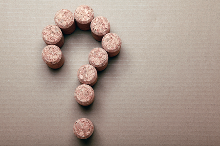 Corks in a question mark