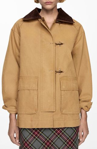 Corduroy Collar Parka Jacket