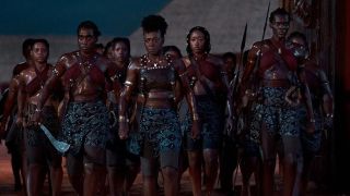 Lashana Lynch, Viola Davis and the cast of The Woman King as the Agojie