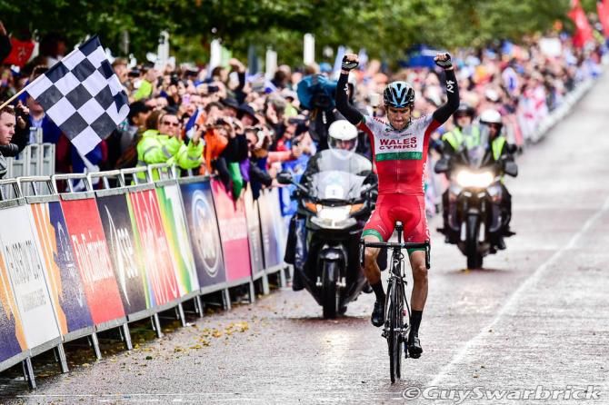 Geraint Thomas (Wales) wins the road race