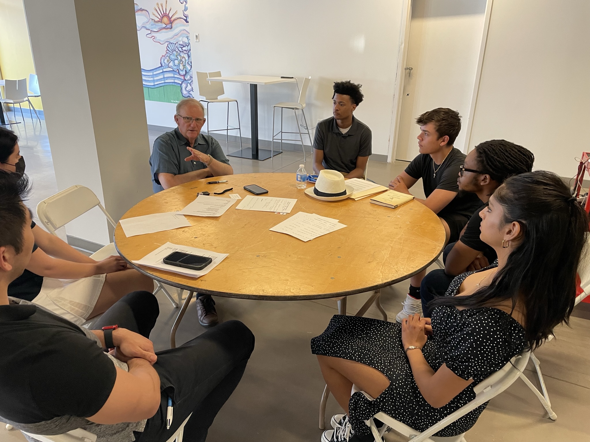 Steven Shelov with his mentoring group.