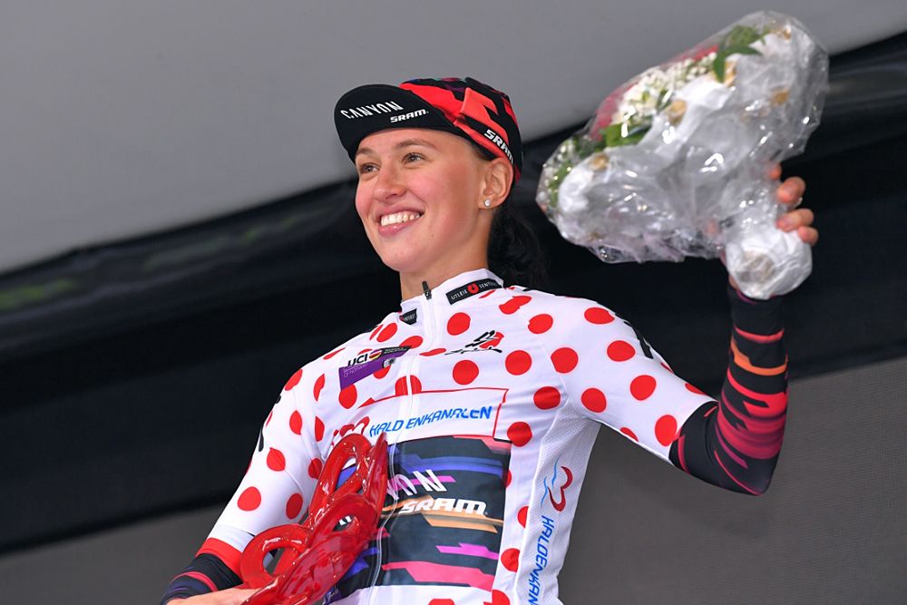 Kasia Niewiadoma leads the mountain classification