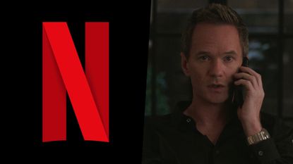 Netflix logo and Neil Patrick Harris in Uncoupled