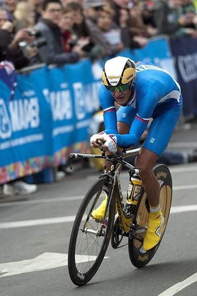 Vladimir Gusev from Russia finished thirteenth in the time-trial.