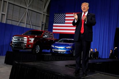 President Trump speaks at a Michigan manufacturing company.
