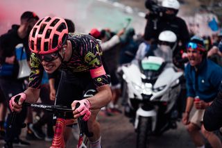 Picture by Zac Williams/SWpix.com - 19/05/2024 - Cycling - 2024 Giro d'Italia, Stage 15 - Manerba del Garda - Livingo (Mottolino) - Italy - Georg Steinhauser, EF Education Easypost.