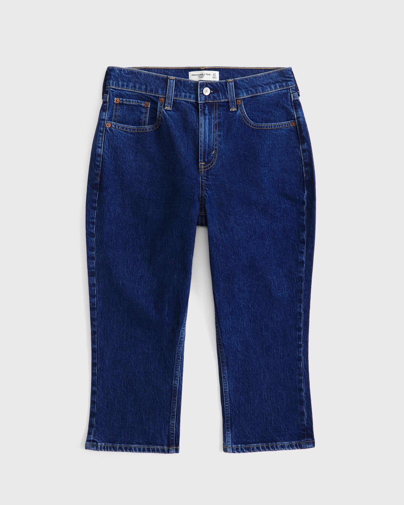 Abercrombie &amp;amp; Fitch, Curve Love Mid Rise Capri Jeans