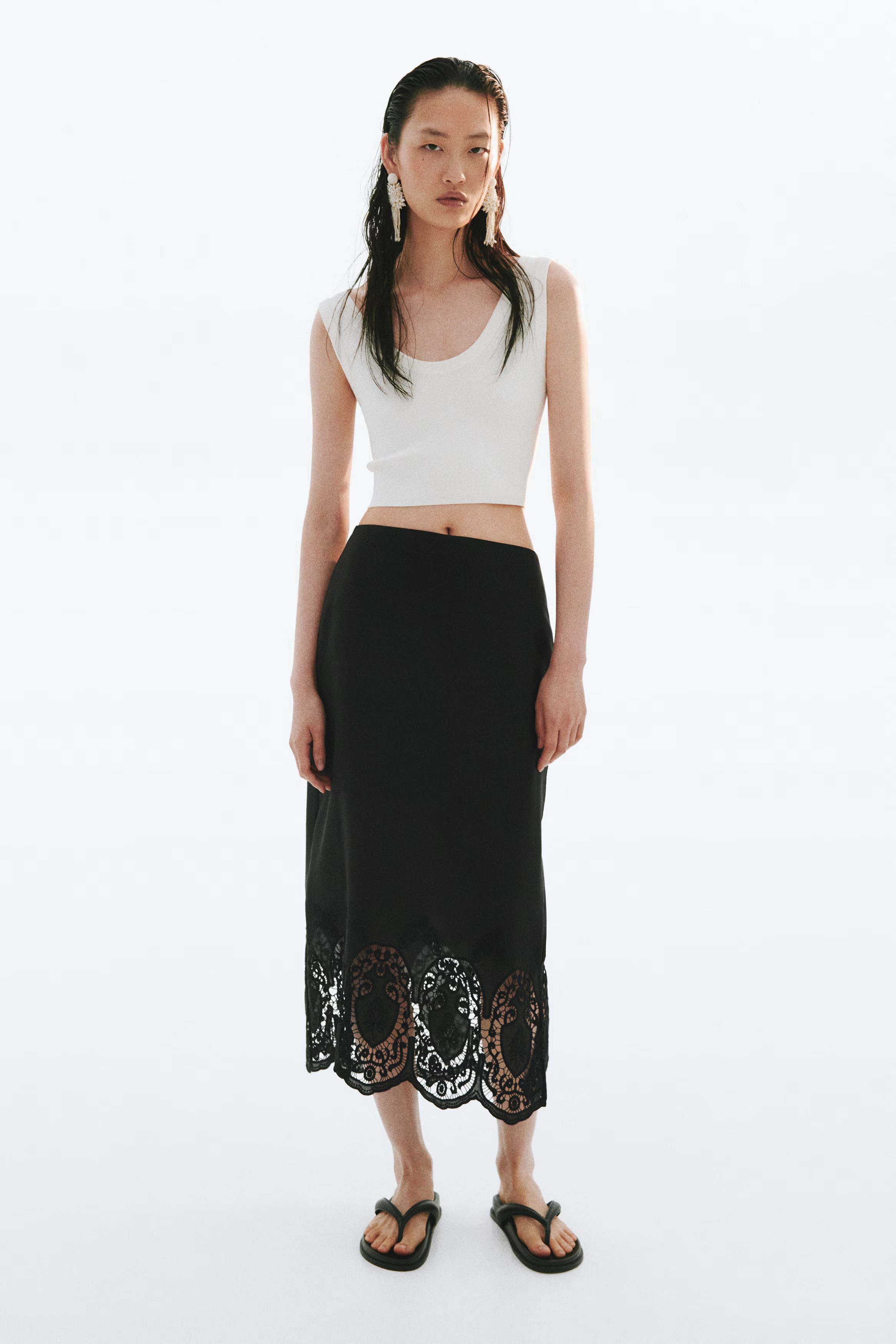 H&amp;M, Broderie Anglaise Skirt
