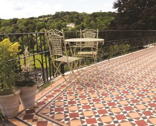 Original Style Victorian Floor Tiles Lambeth Pattern
