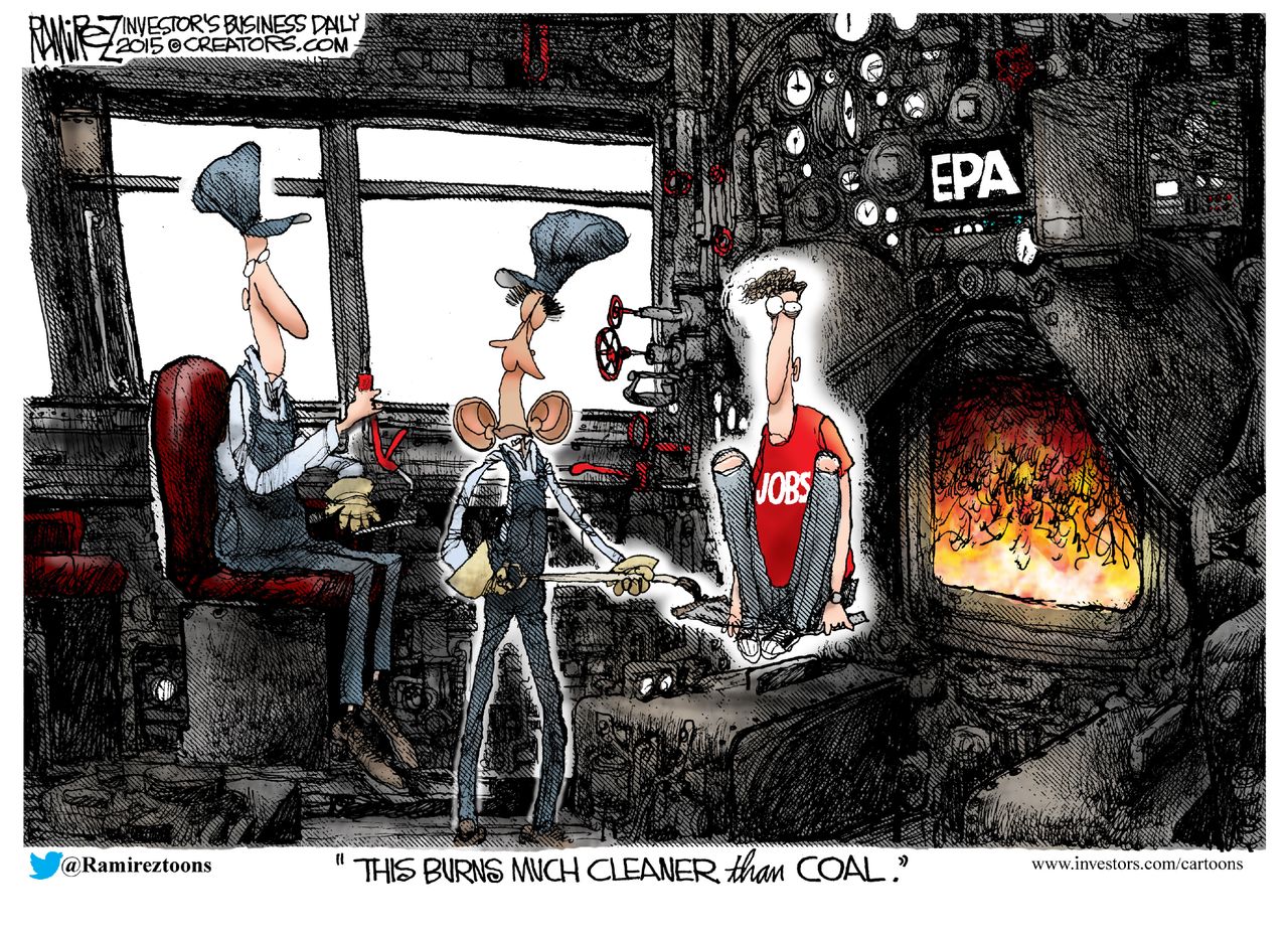 Obama cartoon U.S. EPA Jobs