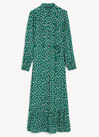 Cotton Rich Floral Midi Shirt Dress, Marks &amp; Spencer | $60.99