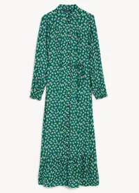 Cotton Rich Floral Midi Shirt Dress, Marks &amp; Spencer | $60.99 (£35.00)