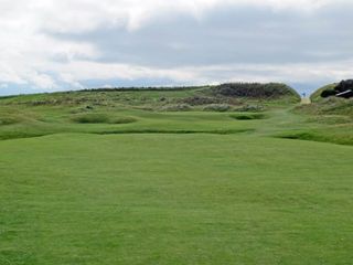 The approach to the strategic par-5 fourteenth