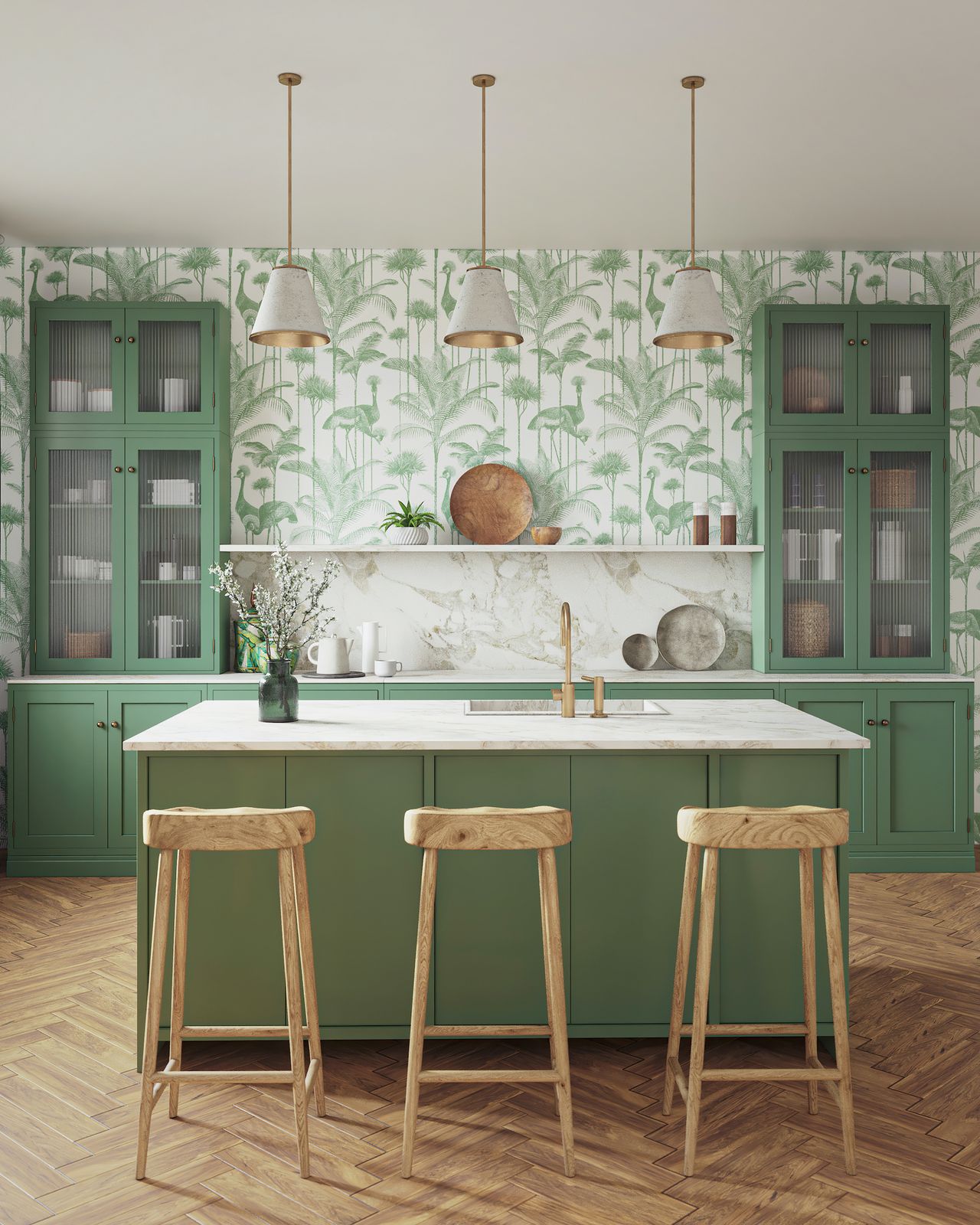 Country kitchen wallpaper: 25 ideas for charm and character