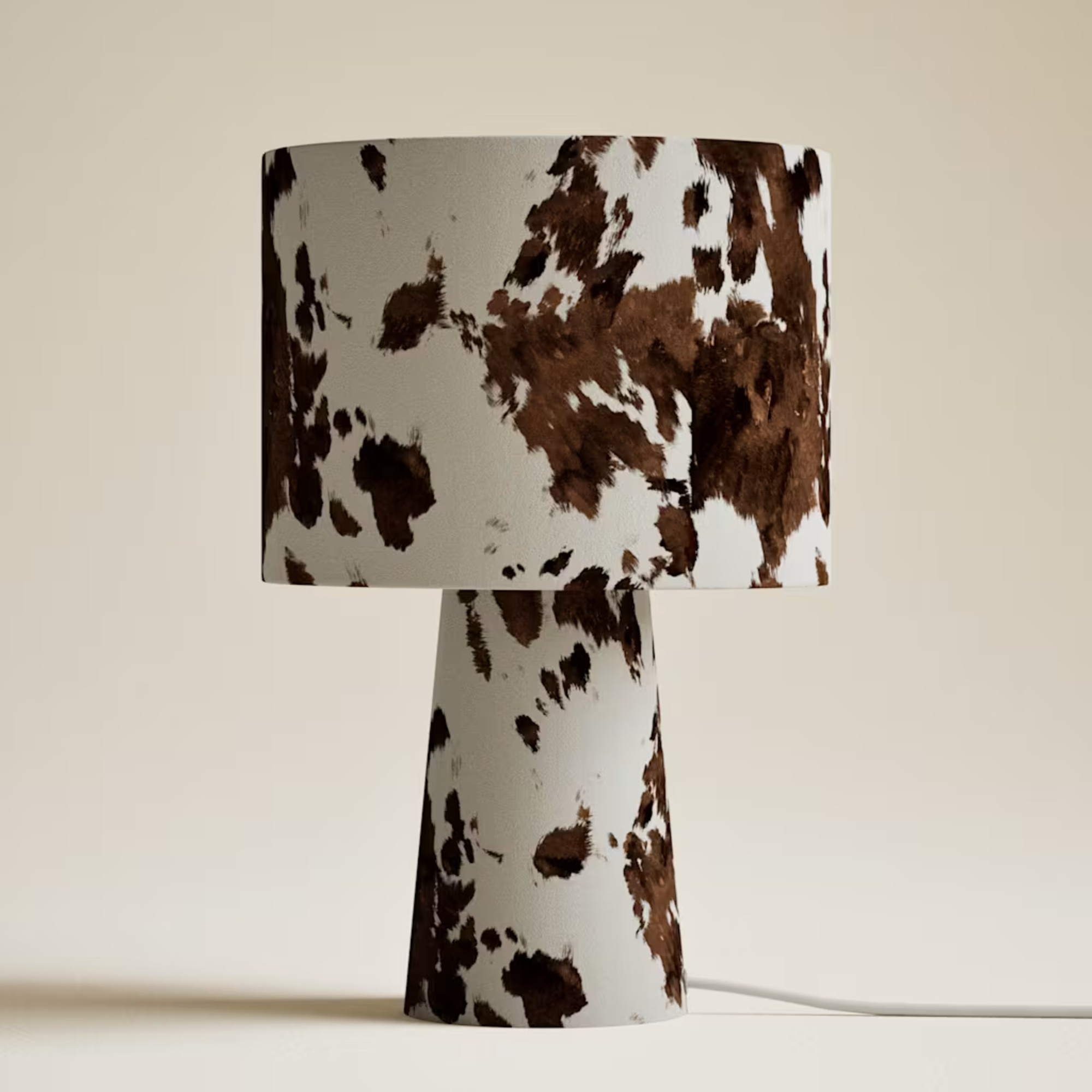M&amp;amp;S Fabric Cow Print Table Lamp