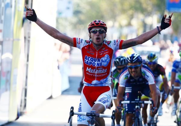 Fabio Taborre celebrates his win