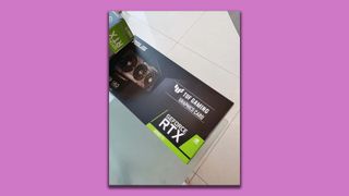 A product box for an Asus Tuf Gaming RTX 3090 Ti